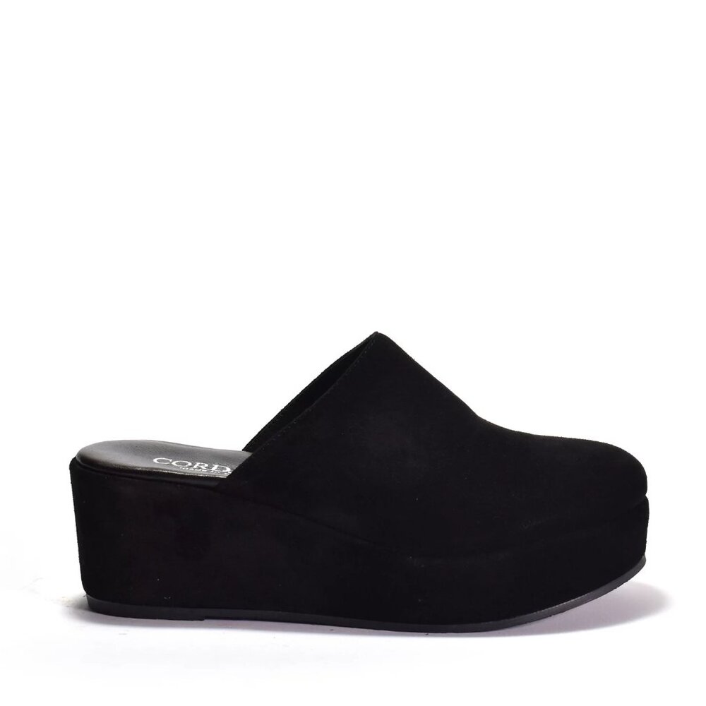 Cordani for Anthropologie Camryn Platform Suede Mules NWOB